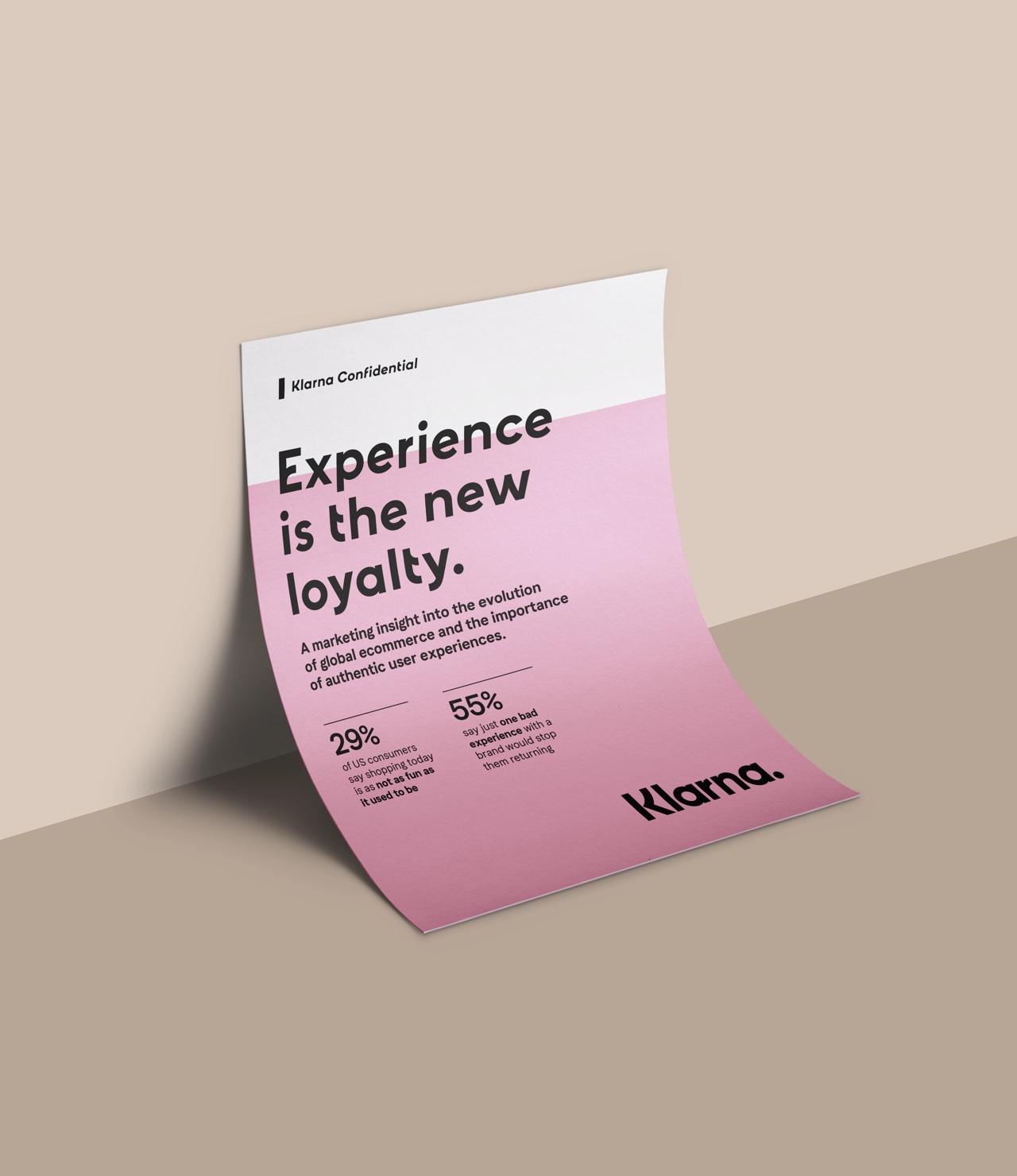 Klarna confidentiality report cover design