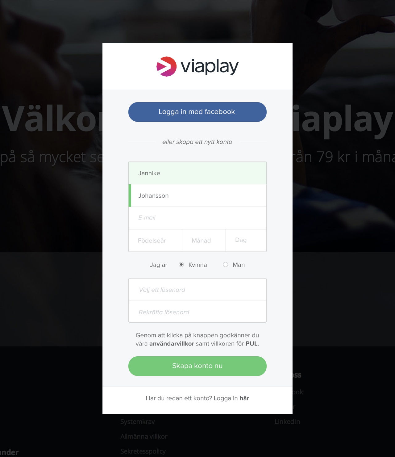 MTGx single sign on design for viaplay