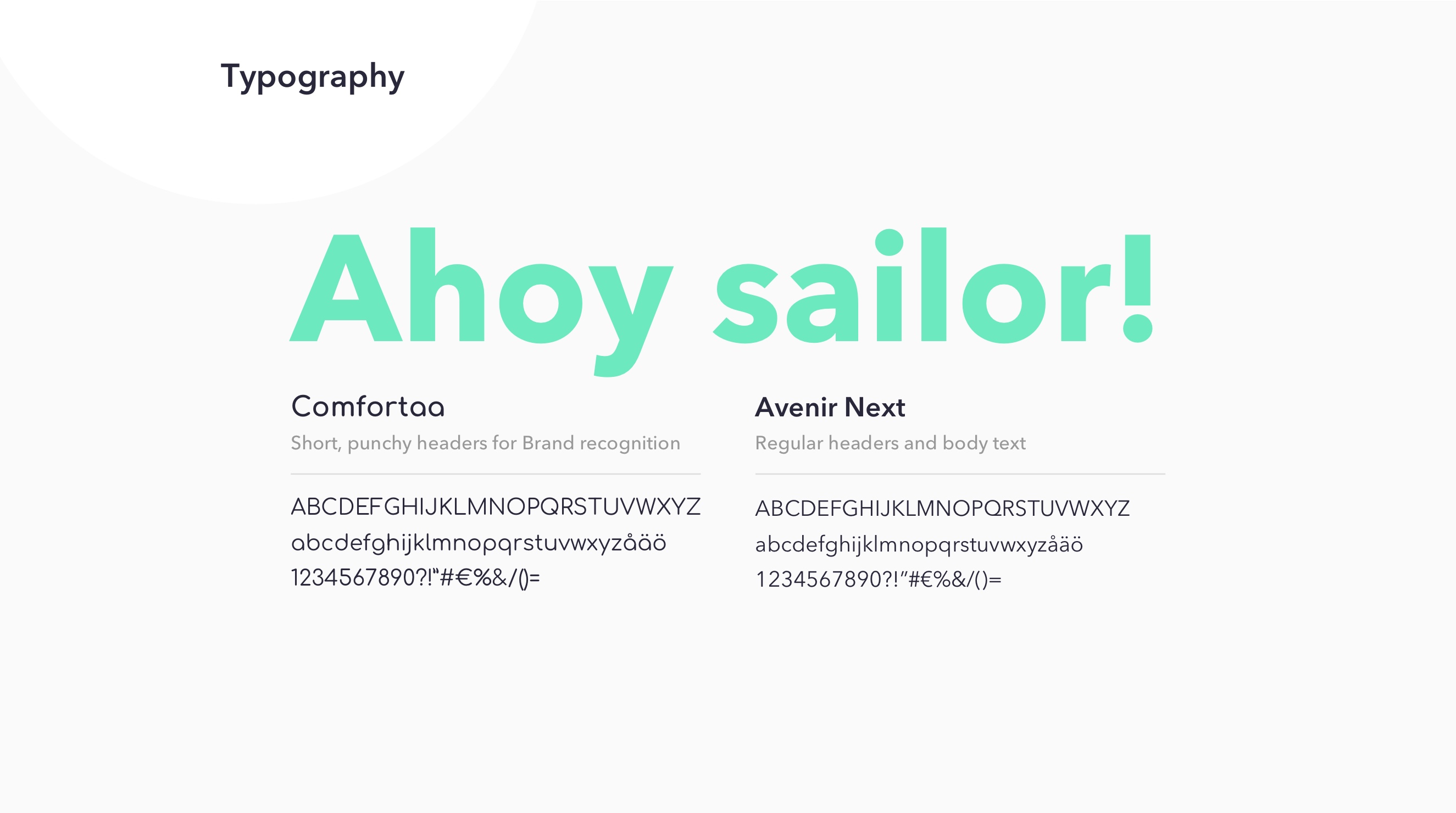 Regulars typography guidelines